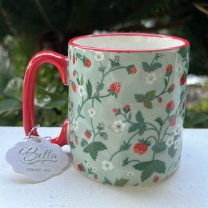 Strawberries and Floral Mug